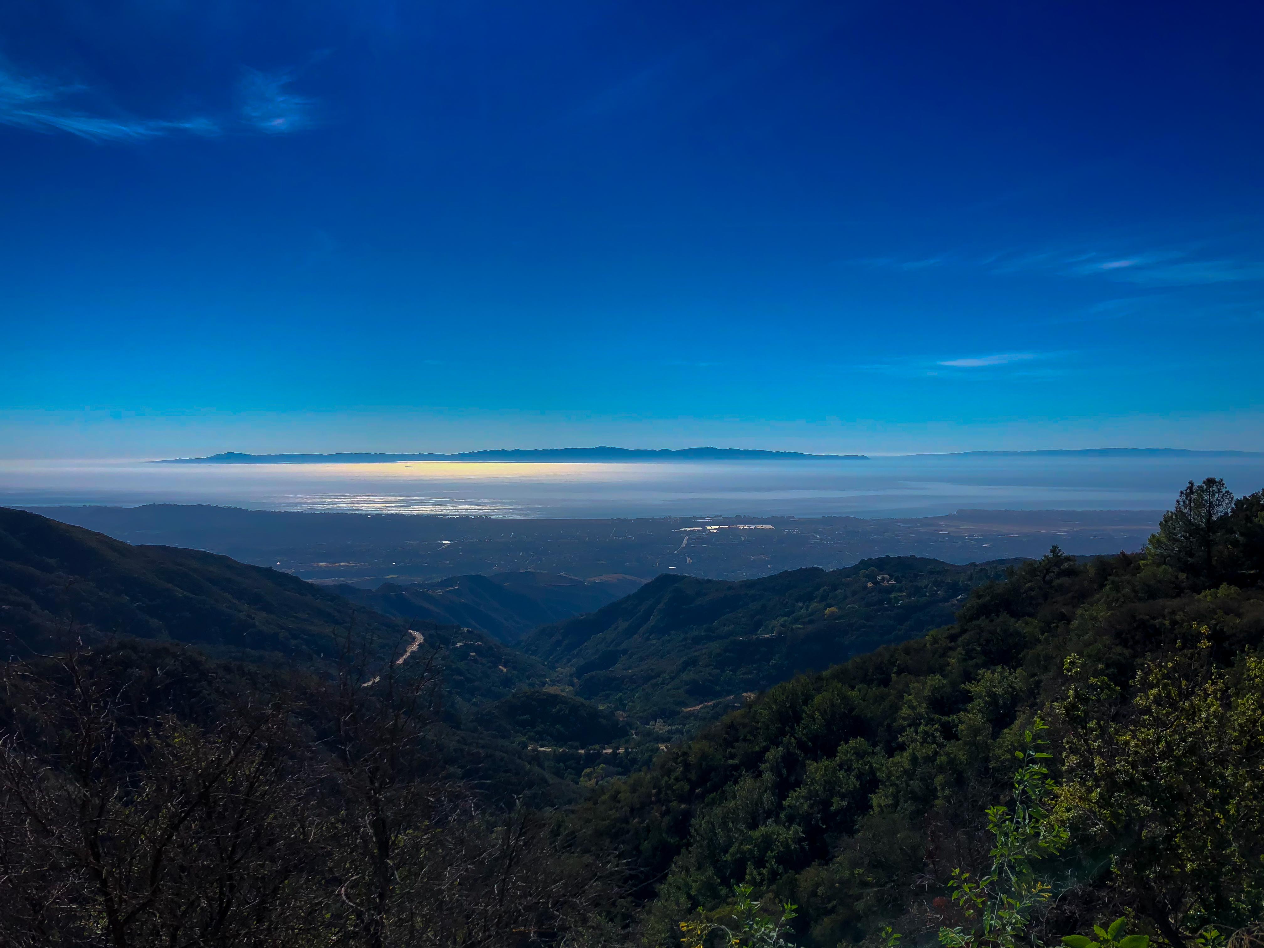 the view of Santa Barbara from Los Padres National Forest