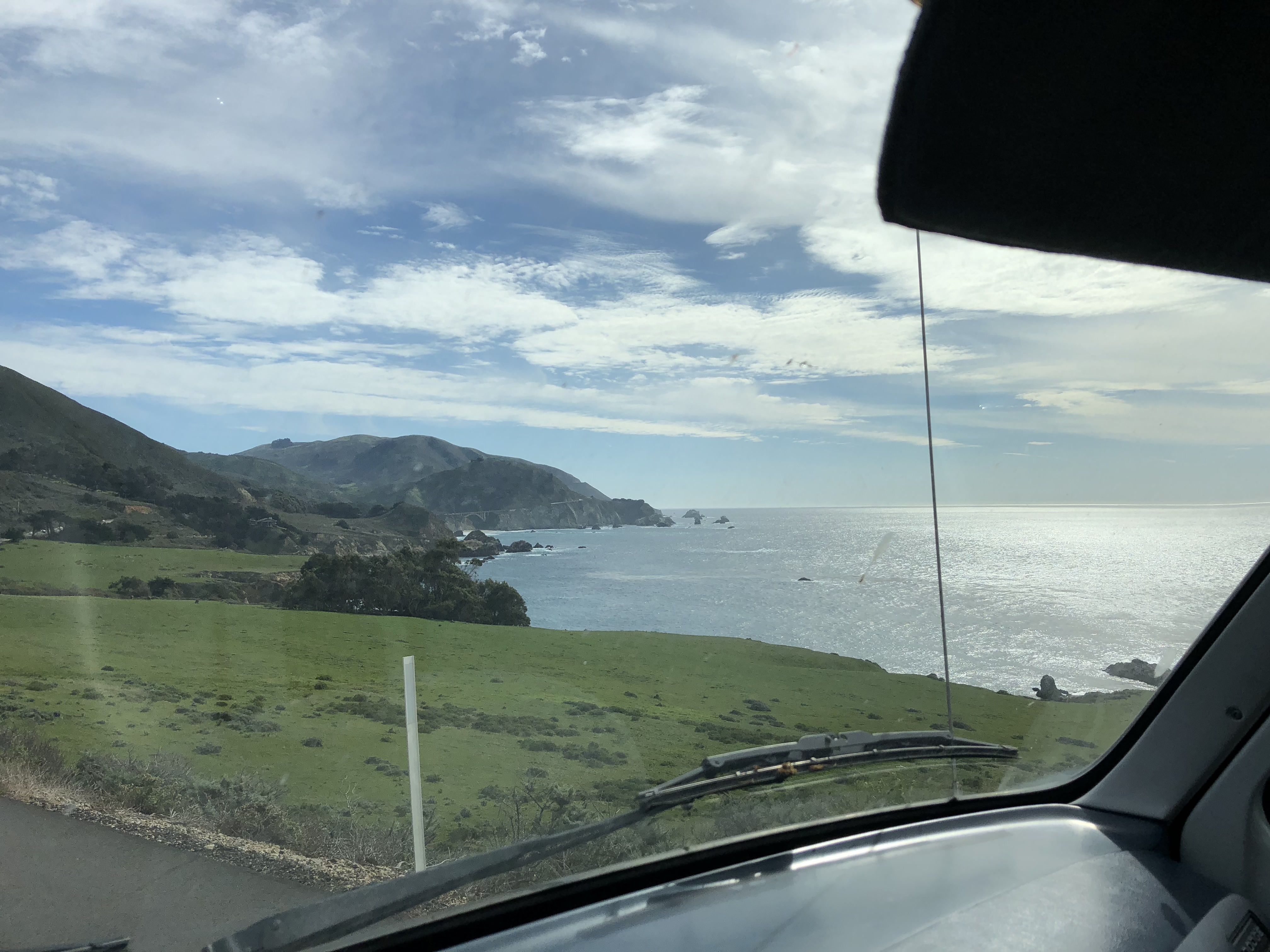 A view of Highway 1 from my car