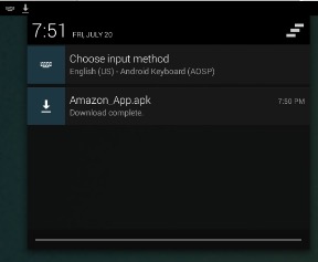 the way to open the Amazon Appstore App APK