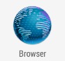 the icon of the Bluestacks browser app